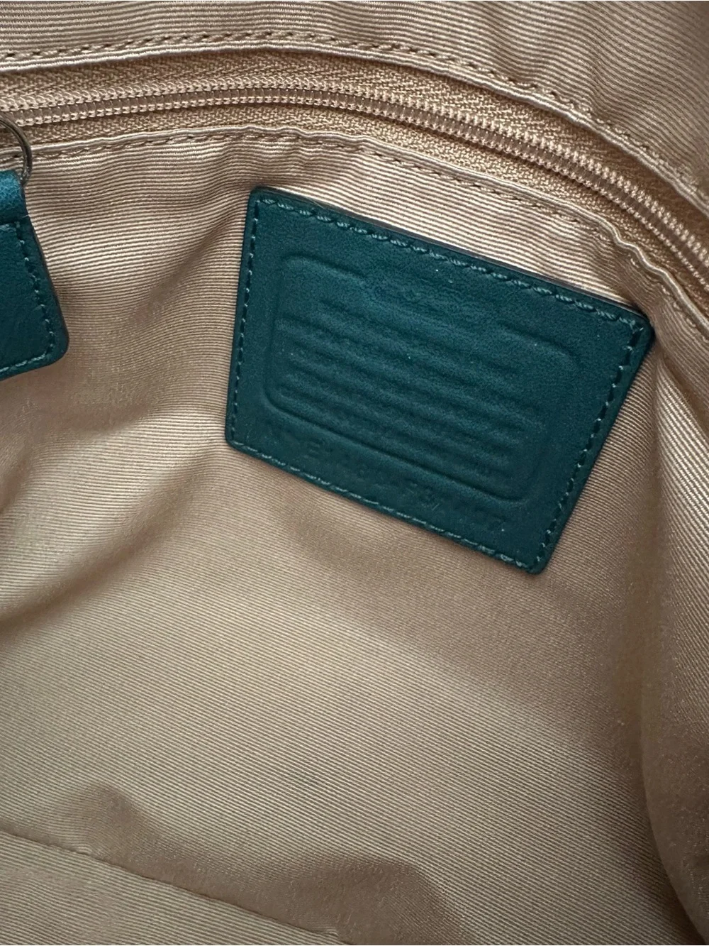 Coach Peyton Jade Green Leather Cora Domed Satchel Shoulder Crossbody ZipTop Bag